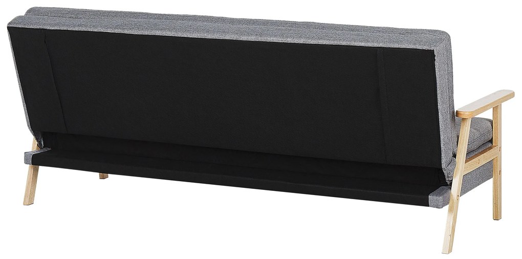 Sofá-cama estofado em tecido cinzento claro TJORN Beliani