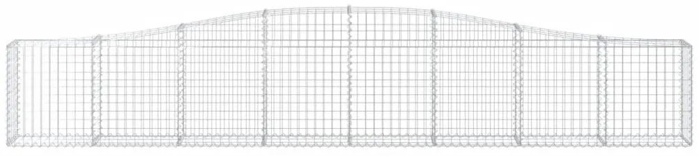 Cestos gabião arqueados 5 pcs 400x30x60/80 cm ferro galvanizado