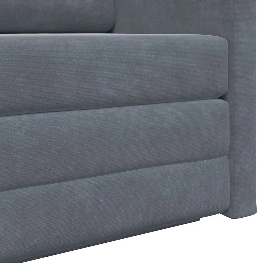 Sofá cama de chão 2 em 1 Cinza Escuro 124x204x61 cm Veludo