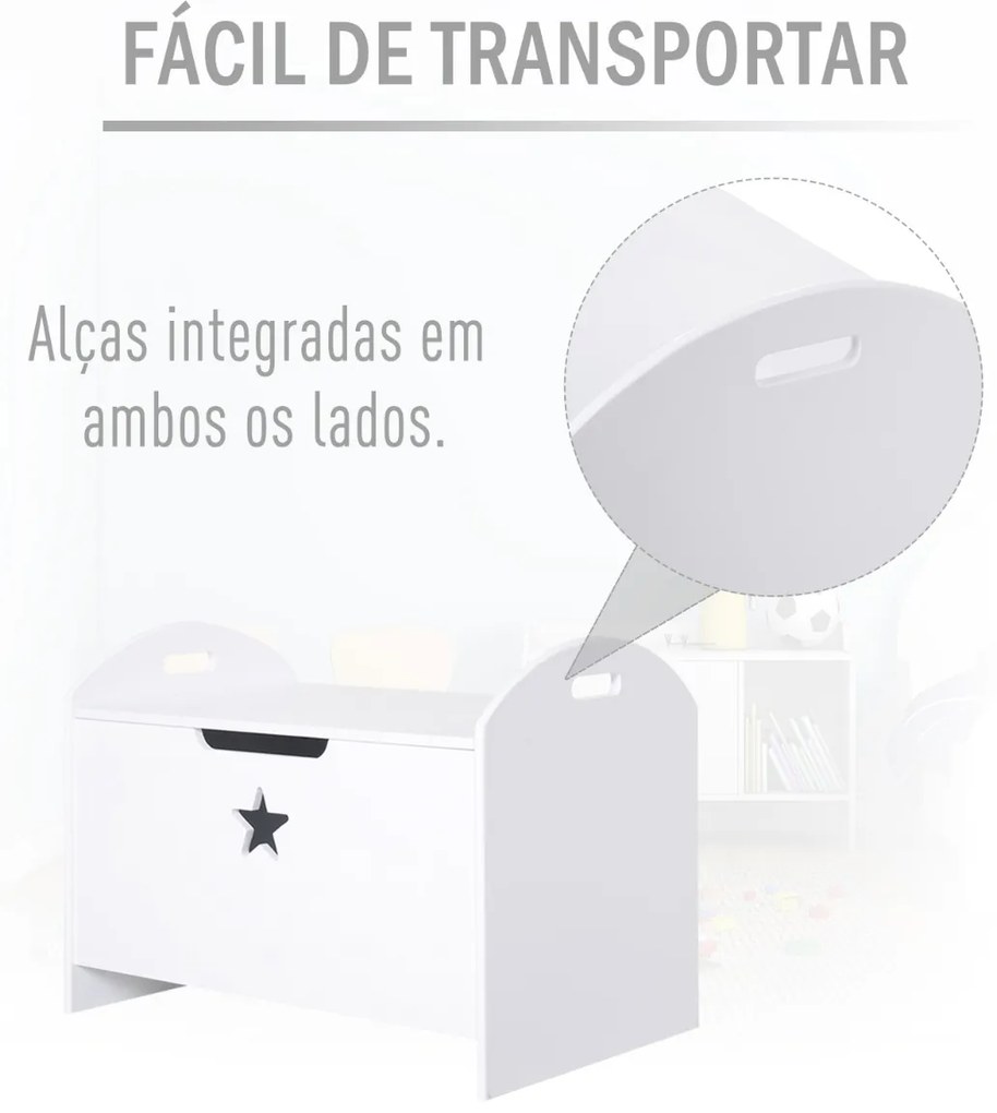 Design da caixa de armazenamento do organizador de brinquedos para crianças com segurança de amplo espaço 62x40x46.5cm 11kg