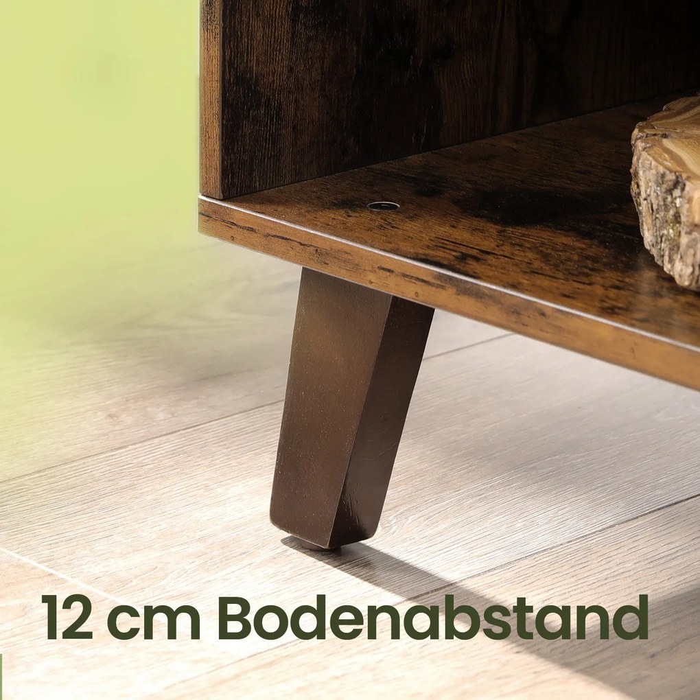 Móvel de TV, mesa de TV com 2 portas, 140 x 40 x 50 cm Castanho vintage