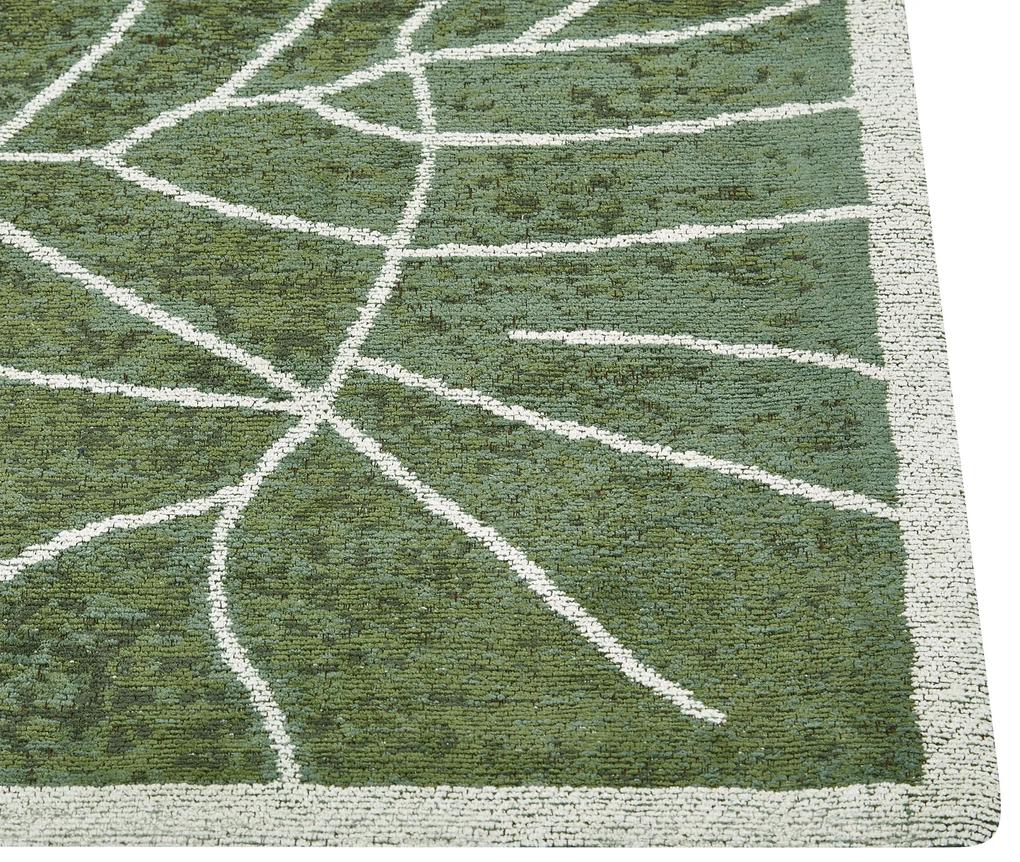 Tapete de algodão com padrão de planta verde 200 x 300 cm SARMIN  Beliani