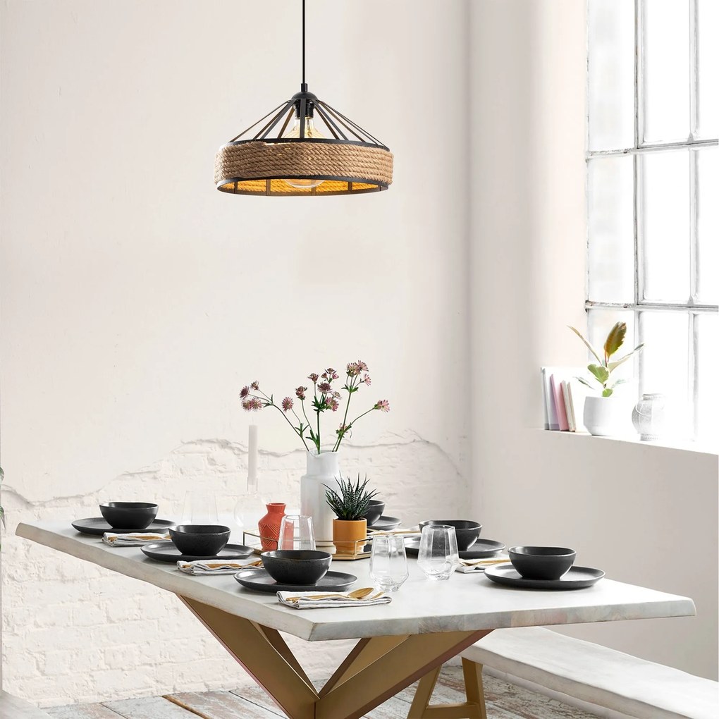 Candeeiro Chandelier Wire – Preto – 40 x 40 cm