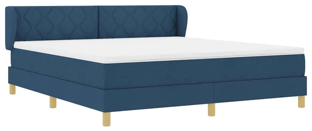 Cama Box com Colchão vidaXL - Azul, 180x200 cm, Tecido