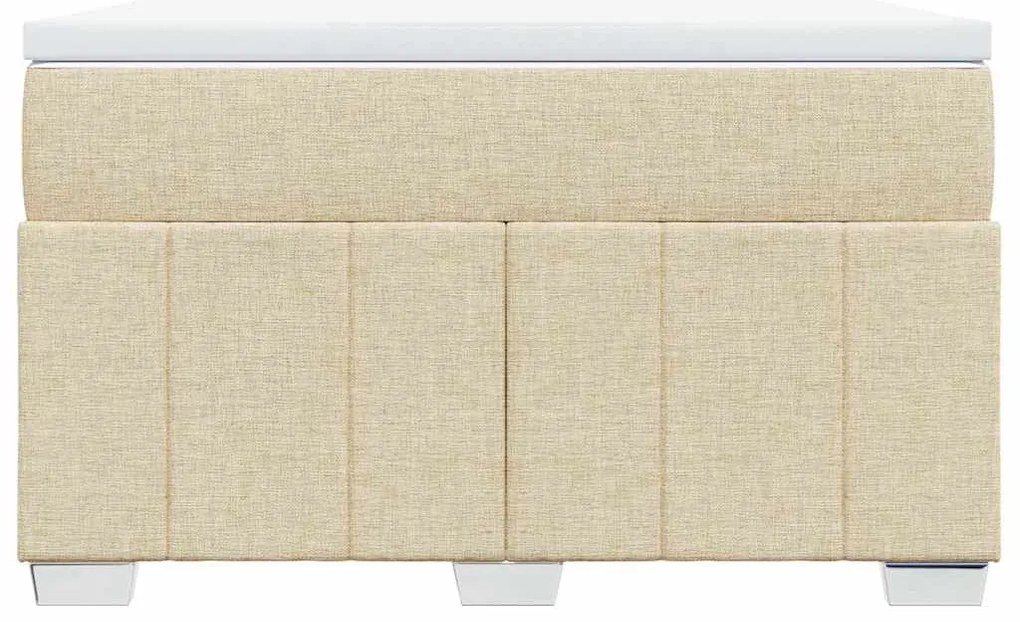 Cama com molas/colchão 120x200 cm tecido cor creme