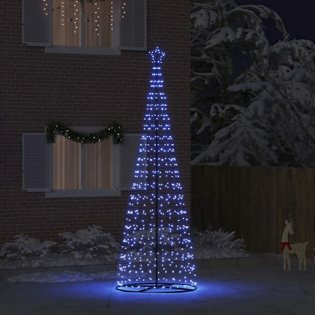 vidaXL Árvore de Natal LED com 800 LEDs com suporte Azul 400 cm Ferro