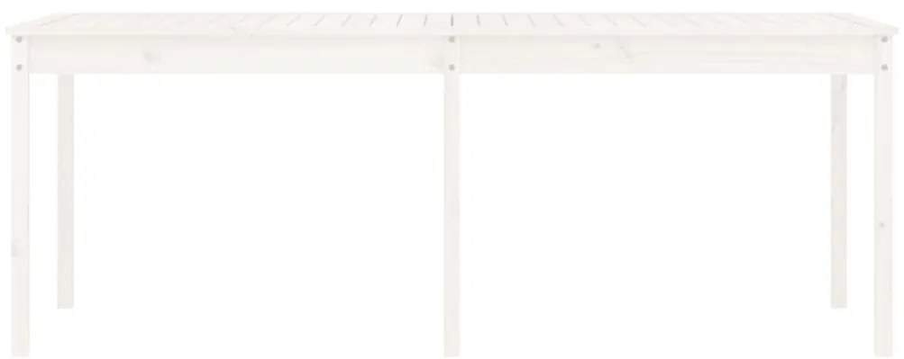 Mesa de jardim 203,5x100x76 cm madeira de pinho maciça branco