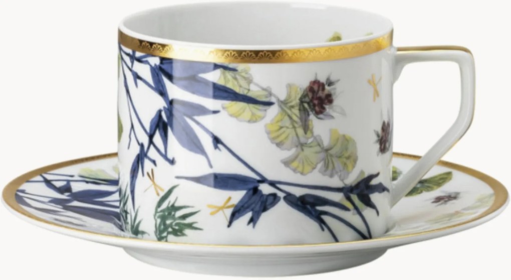 Chávena de café e pires em porcelana Heritage Turandot