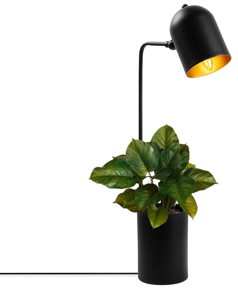 Candeeiro de Mesa Pot – Preto e Dourado – 12 x 27 x 64 cm