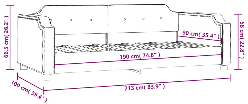 Sofá-cama 90x190 cm tecido cinzento-escuro