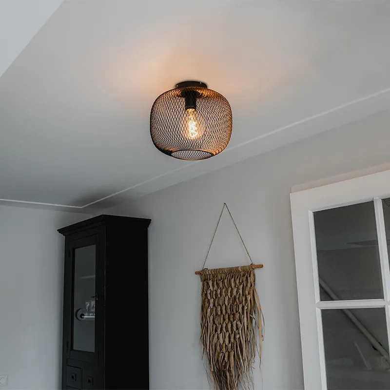 Candeeiro de teto moderno preto - Bliss Mesh Moderno