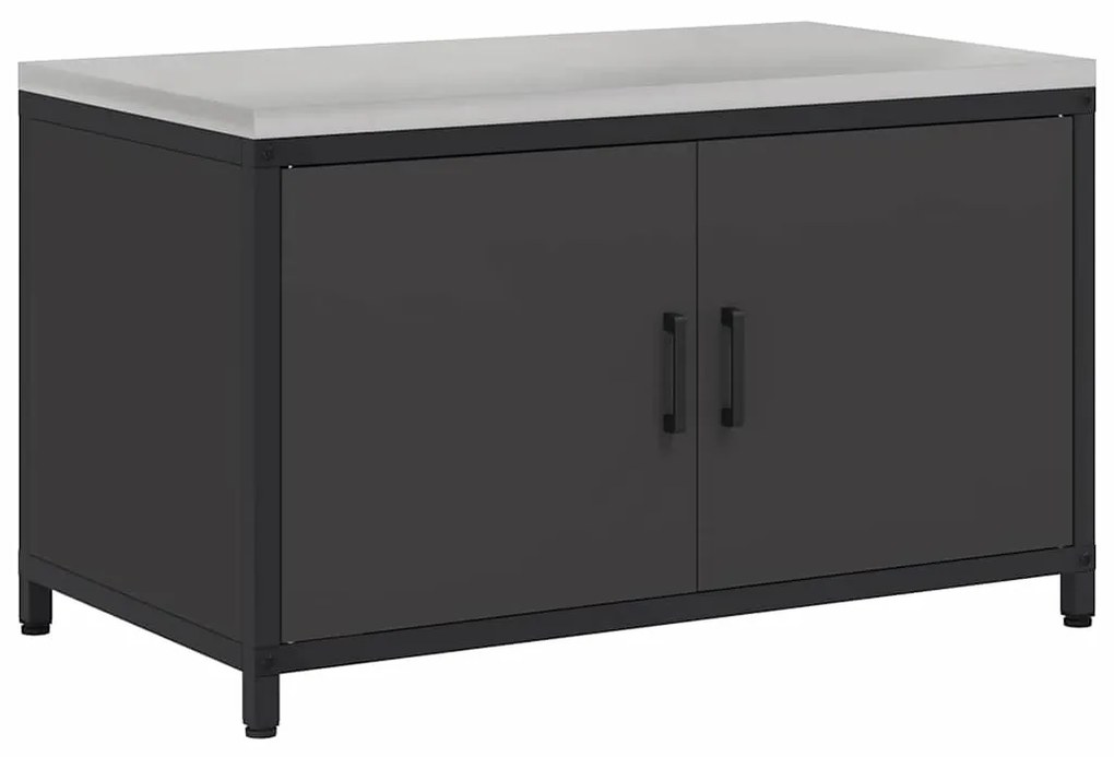 Armário de Armazenamento para Cozinha Preto 60 x 50 x 92 cm Aço