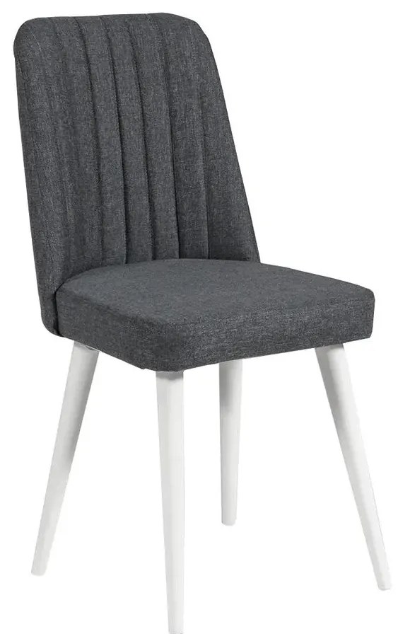 Conjunto de Mesa de Jantar Extensível e Cadeiras Vina – Branco Antraci