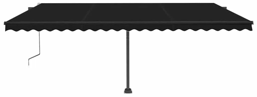 Toldo automático com LED e sensor de vento 500x300 cm antracite
