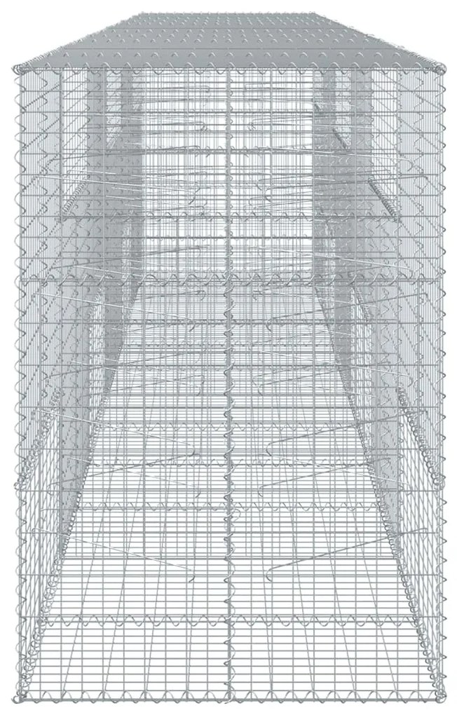 Cesto gabião com cobertura 600x100x150 cm ferro galvanizado