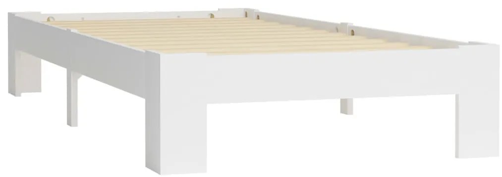Estrutura de cama 90x200 cm pinho maciço branco