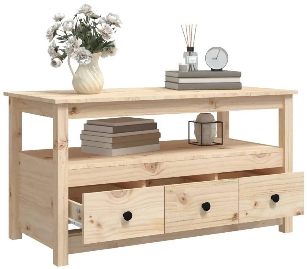 Mesa de centro 102x49x55 cm pinho maciço