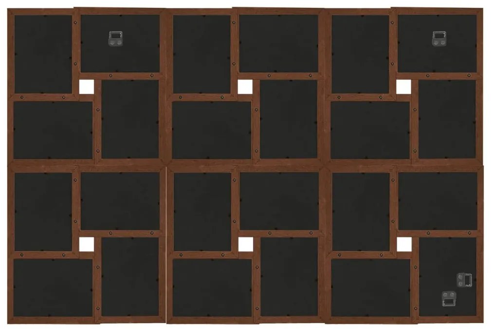 Moldura para 24 (13x18 cm) fotografias MDF castanho-escuro