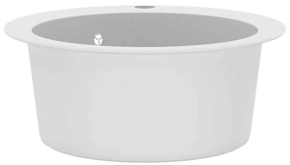 Lava-louça com 1 cuba redonda granito branco