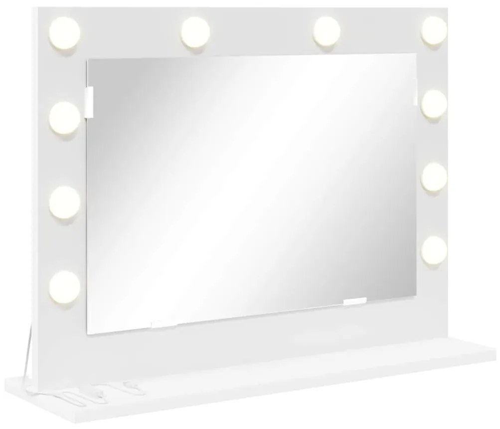 Espelho de Toucador com Luzes LED Branco 60x45x18 cm