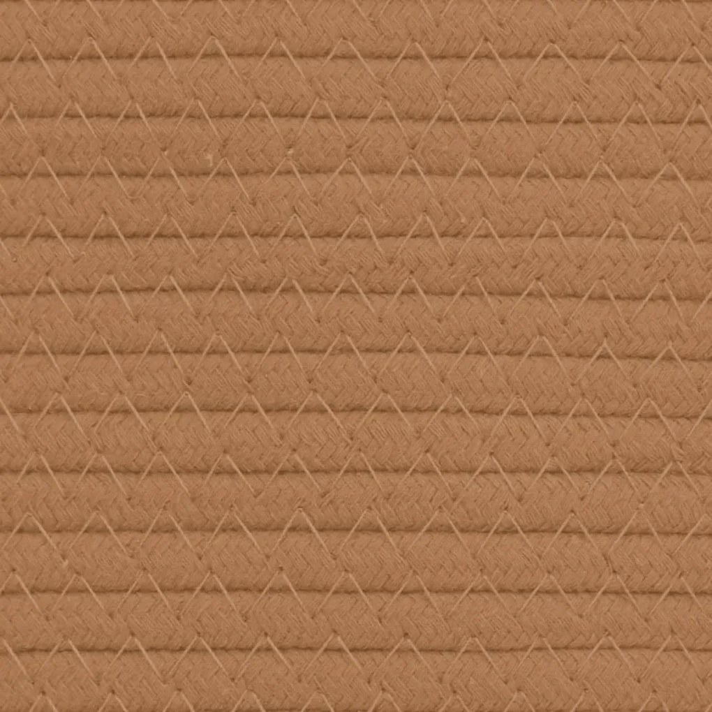 Cesto de arrumação Ø40x35 cm algodão castanho
