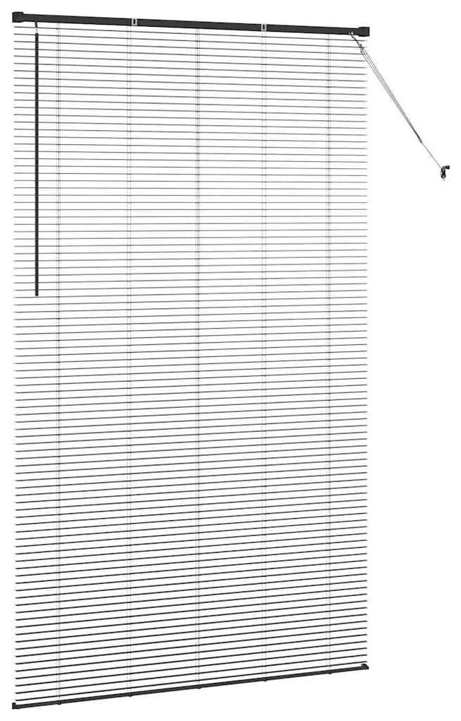 Persiana de Janela com cortinas Outros Manual Preto 135 x 220 cm Alumí