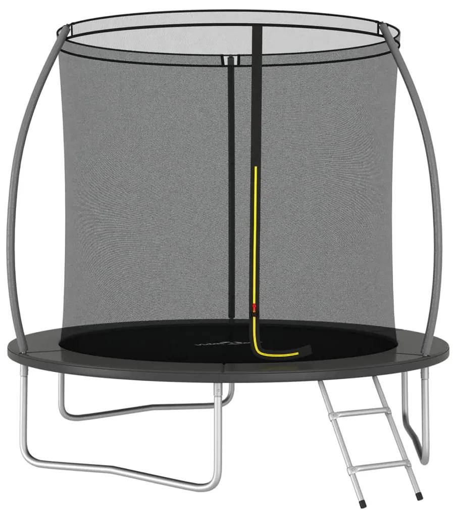 92949 vidaXL Conjunto de trampolim redondo 244x55 cm 100 kg