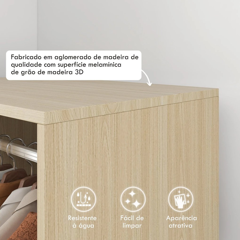 Armário Moderno – Modelo Toulon – 60x40x128 – Armazenamento Vertical –