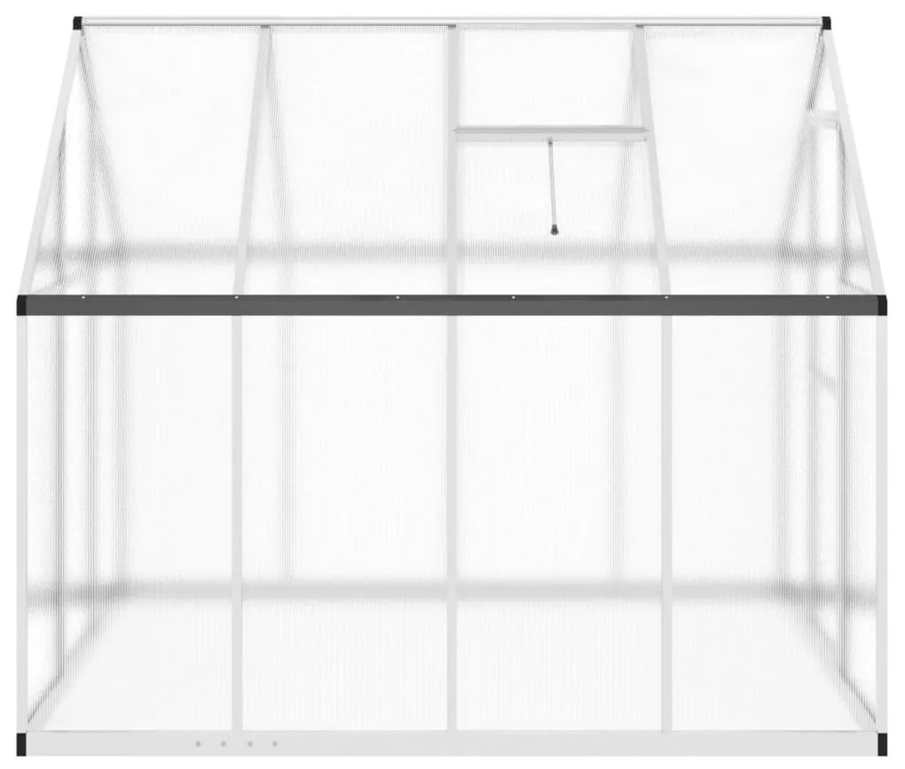 Estufa com estrutura de base 224x169x195 cm alumínio prateado