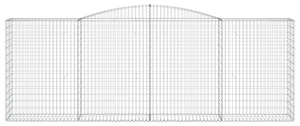 Cestos gabião arqueados 2pcs 400x50x140/160cm ferro galvanizado