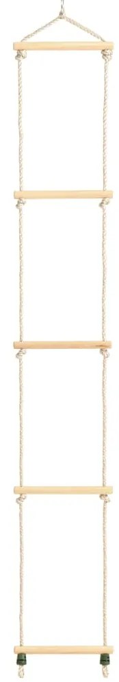 Escada de corda infantil 30x168 cm madeira maciça e PE