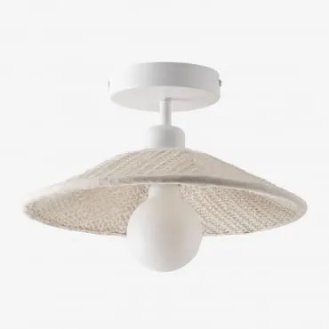 Plafonier De Teto Em Linho Massina Beige Creme - Sklum