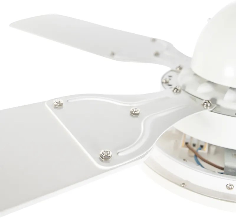 LED Ventilador de teto branco com comando remoto - Fanattic Moderno