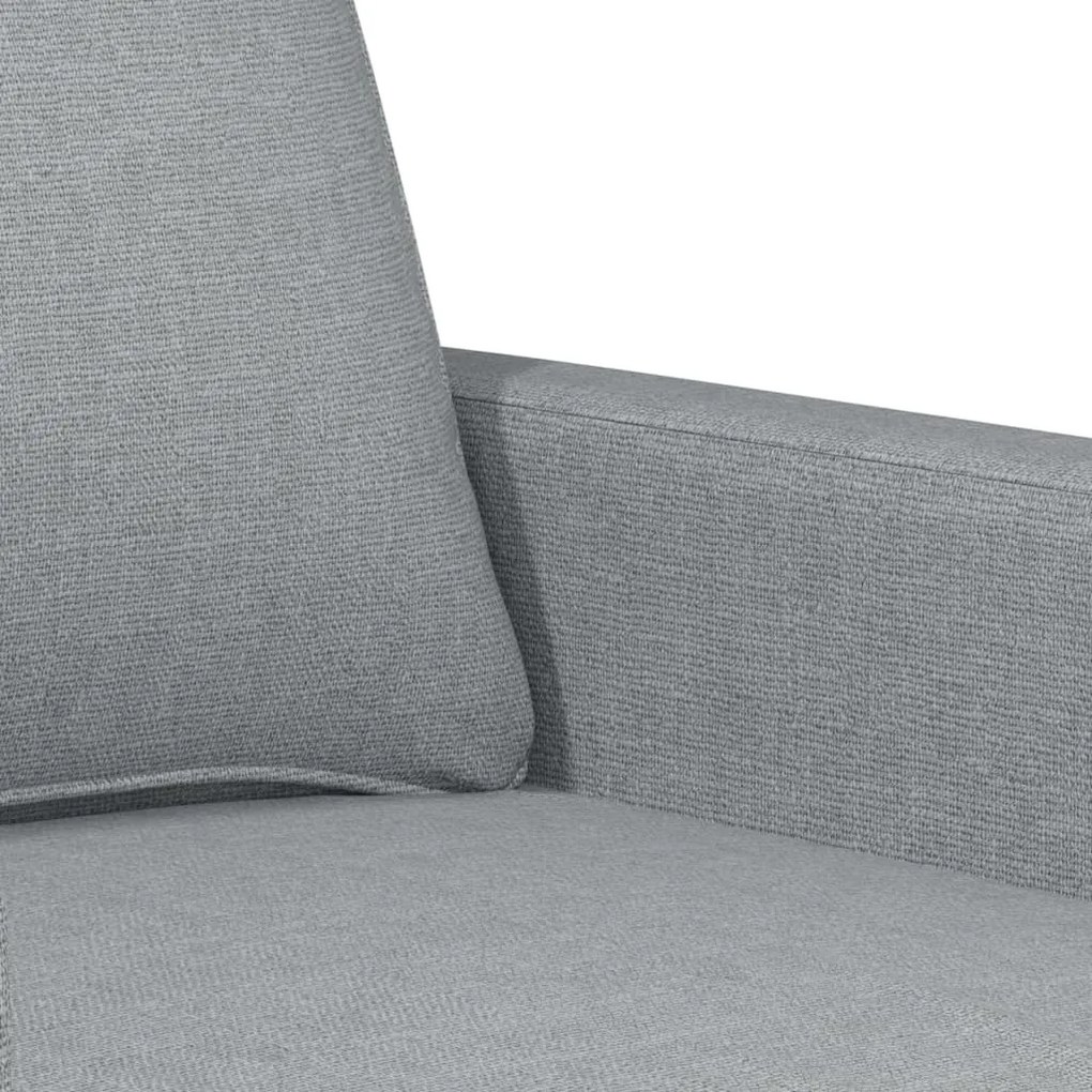 Sofá de 3 lugares 180 cm tecido cinza-claro