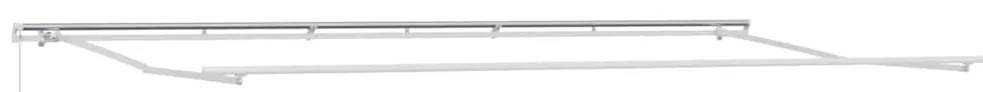 Toldo Retrátil Manual Listrado Vermelho e Branco 600x300 cm