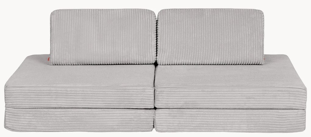 Sofá de brincar modular em bombazina para crianças artesanal Mila