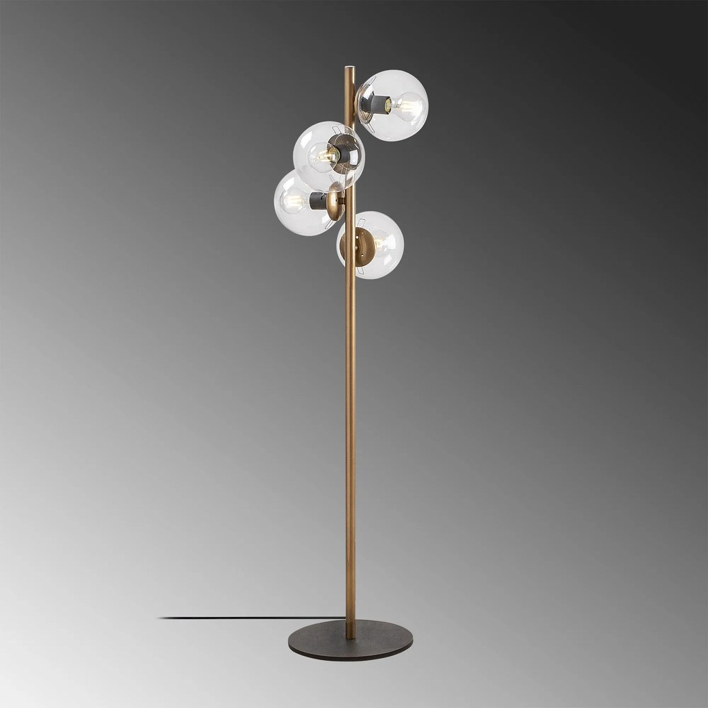 Candeeiro de Pé Faze – Dourado – 32 x 32 cm
