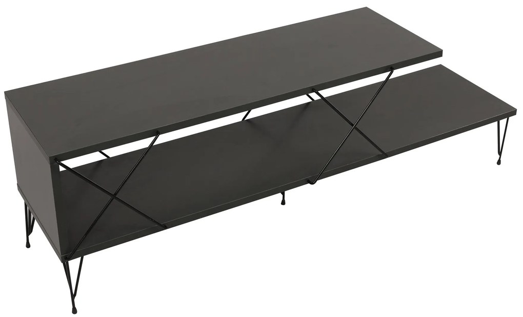 Móvel TV Street – Antracite – 120x40x30 cm