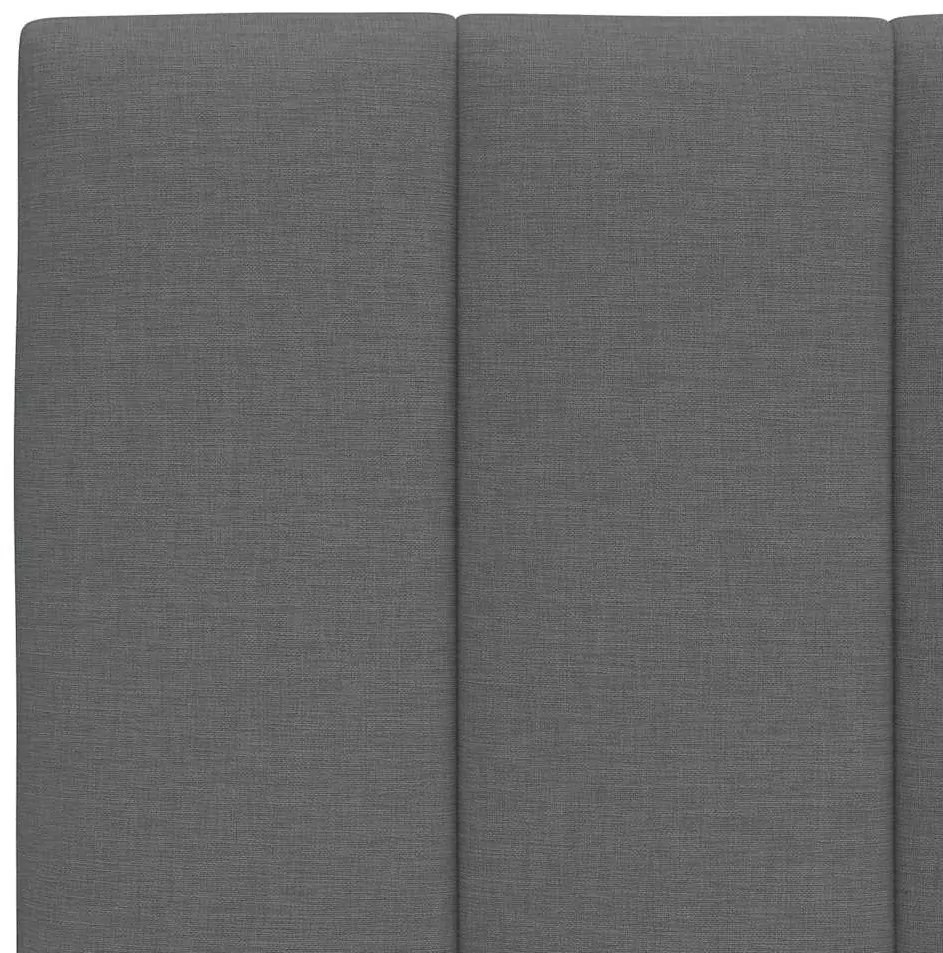 Estrutura de cama sem colchão 90x190 cm tecido cinzento-escuro