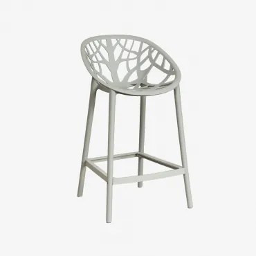 Pack De 4 Bancos Altos Em Polipropileno Ores Verde Cáqui & ↑65 Cm - Sklum