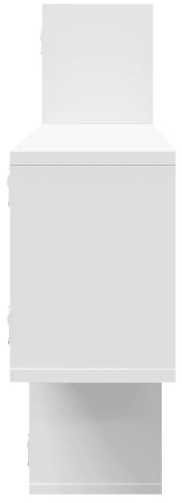 Prateleira de parede 167,5x18x68 cm derivados de madeira branco