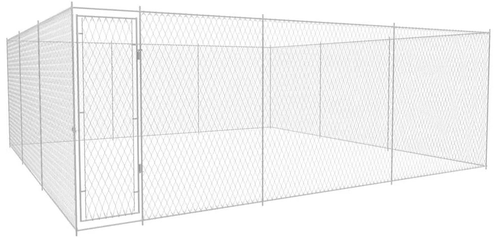 Canil de exterior em aço galvanizado 570x570x185 cm