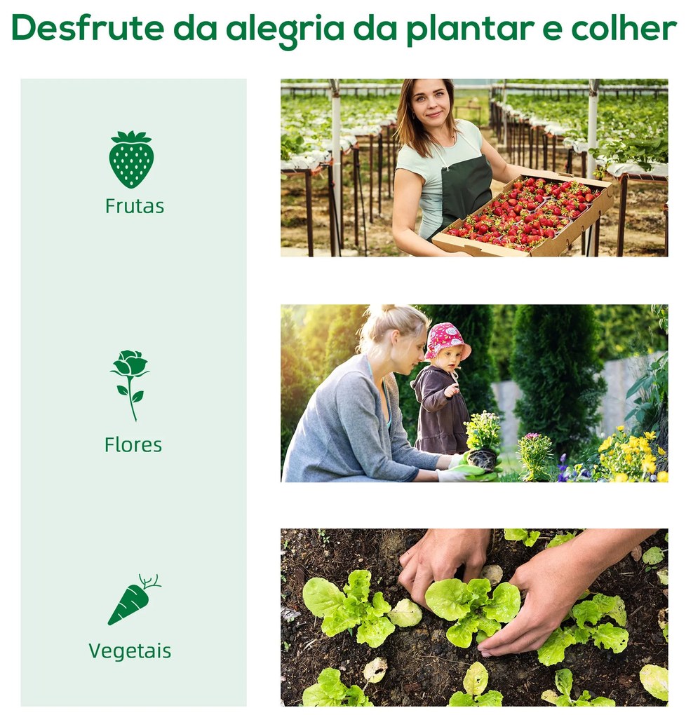 Estufa de Jardim Mini Estufa 240x90x90 cm com Janelas de Malha e Estru