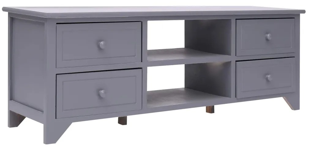 vidaXL Móvel de TV 115x30x40 cm madeira de paulownia cinzento