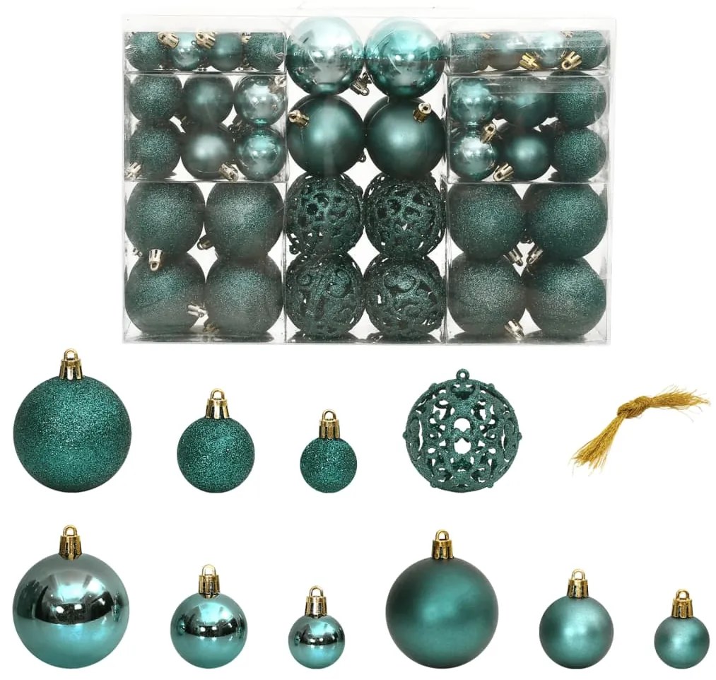 Enfeites de Natal 100 pcs 3 / 4 / 6 cm verde