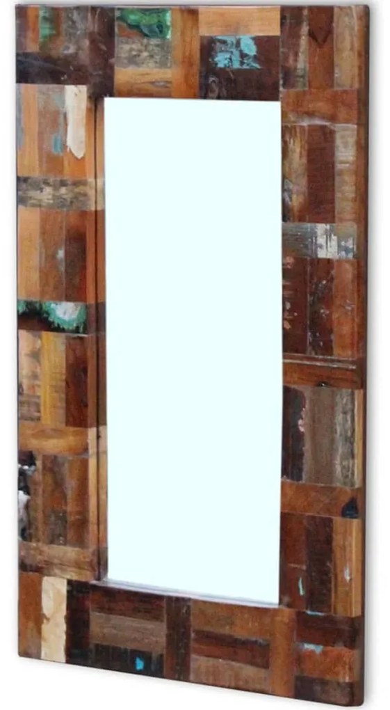 Espelho 80x50 cm madeira reciclada maciça