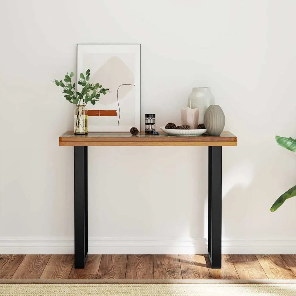 Mesa consola em teca 100x35x75 cm