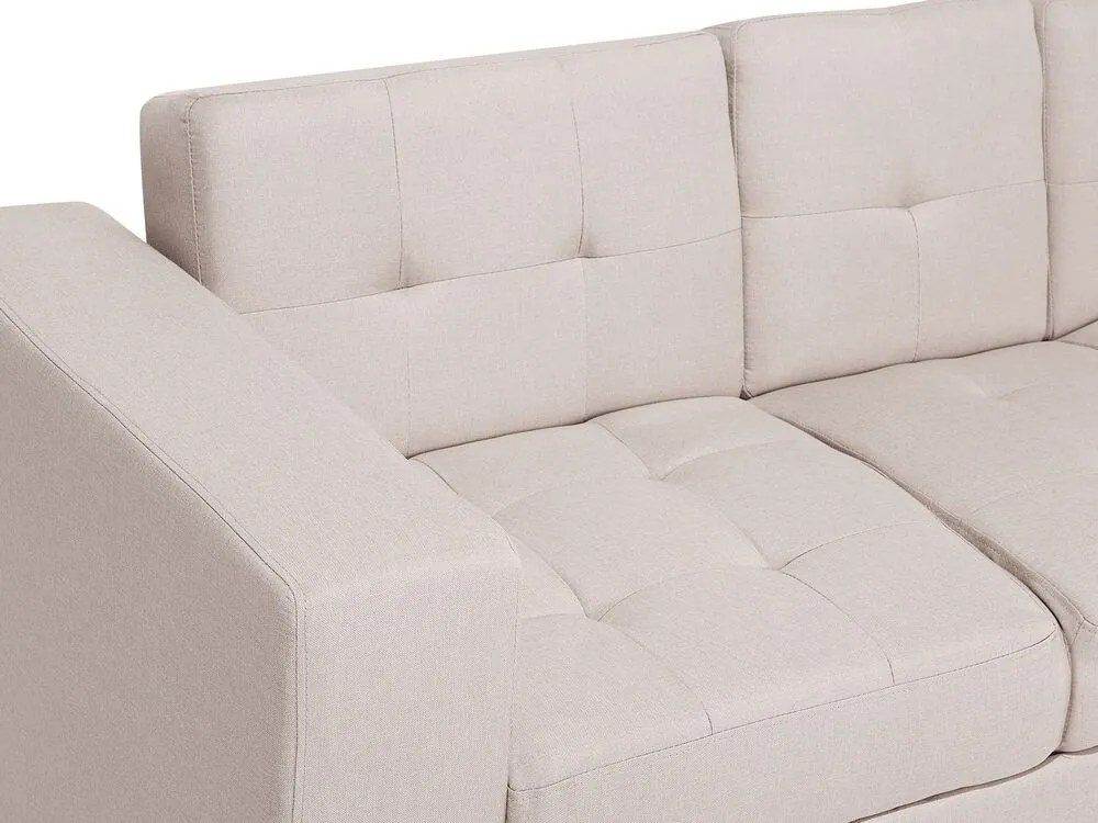 Sofá-cama de 3 lugares em tecido creme com repousa-pés  FALSTER Beliani