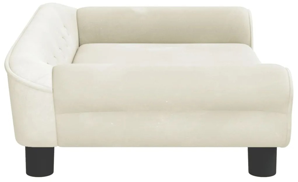 Sofá infantil 70x45x26 cm veludo cor creme