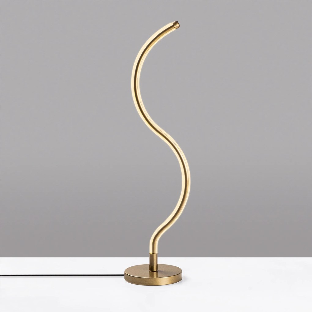 Candeeiro de Mesa Yilan – Dourado – Diâmetro 13 cm Altura 57 cm